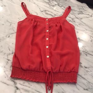coral tank top